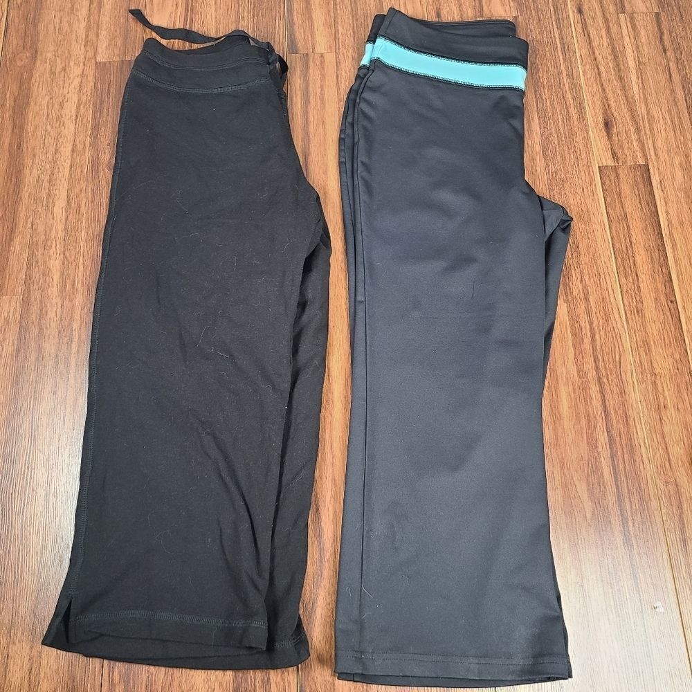 Women's Cropped Athletic Yoga Pants Medium Be Inspired Laura Ashley Excellent